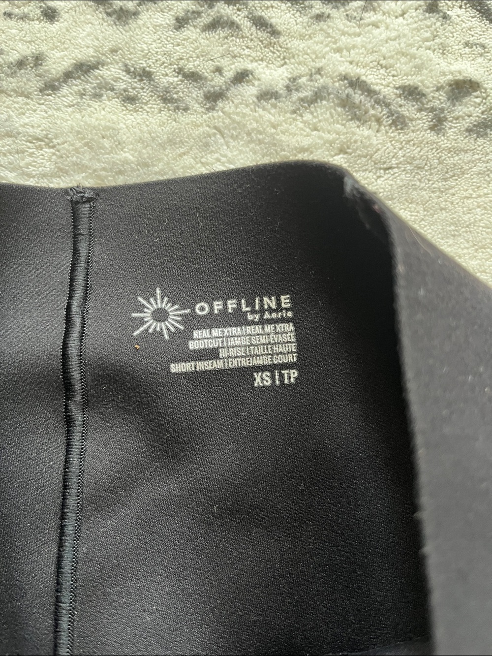 aerie Black Flare Leggings with Side Pockets - Picture 2 of 3